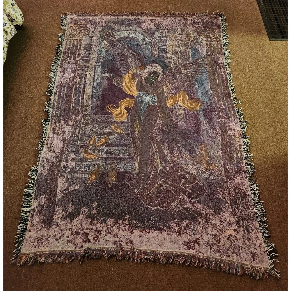 Lena Liu Angel Of Light Large Wall Tapestry Blanket Doves Birds Hanging 68”x 51”